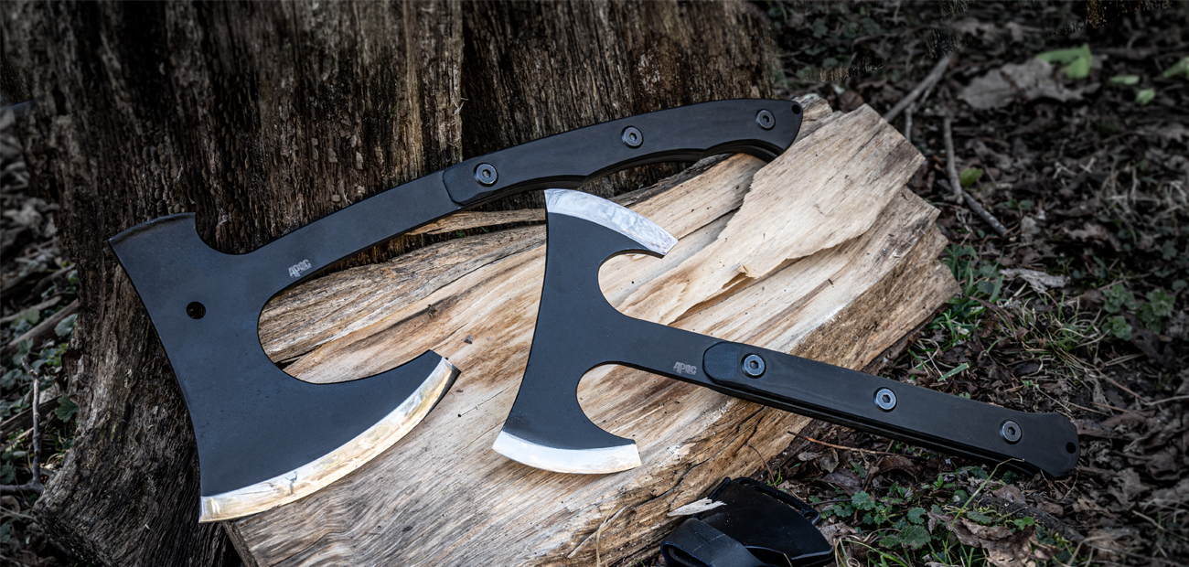 double bladed axe packaxe handaxe hatchet