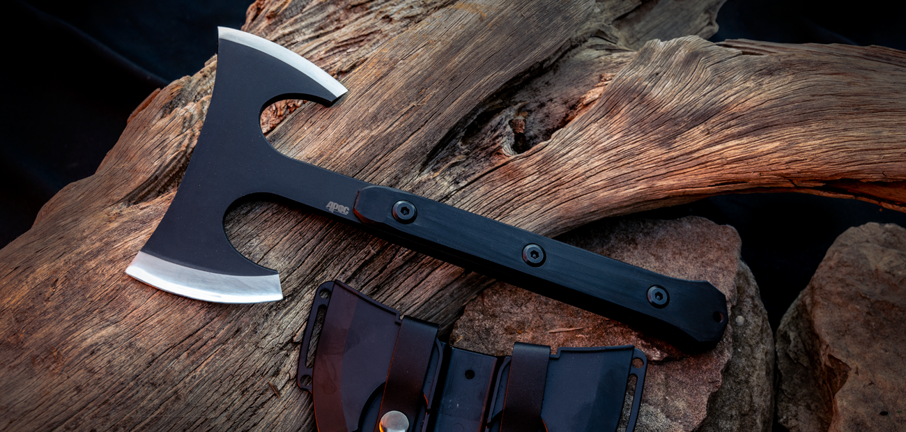 double bladed axe packaxe handaxe hatchet